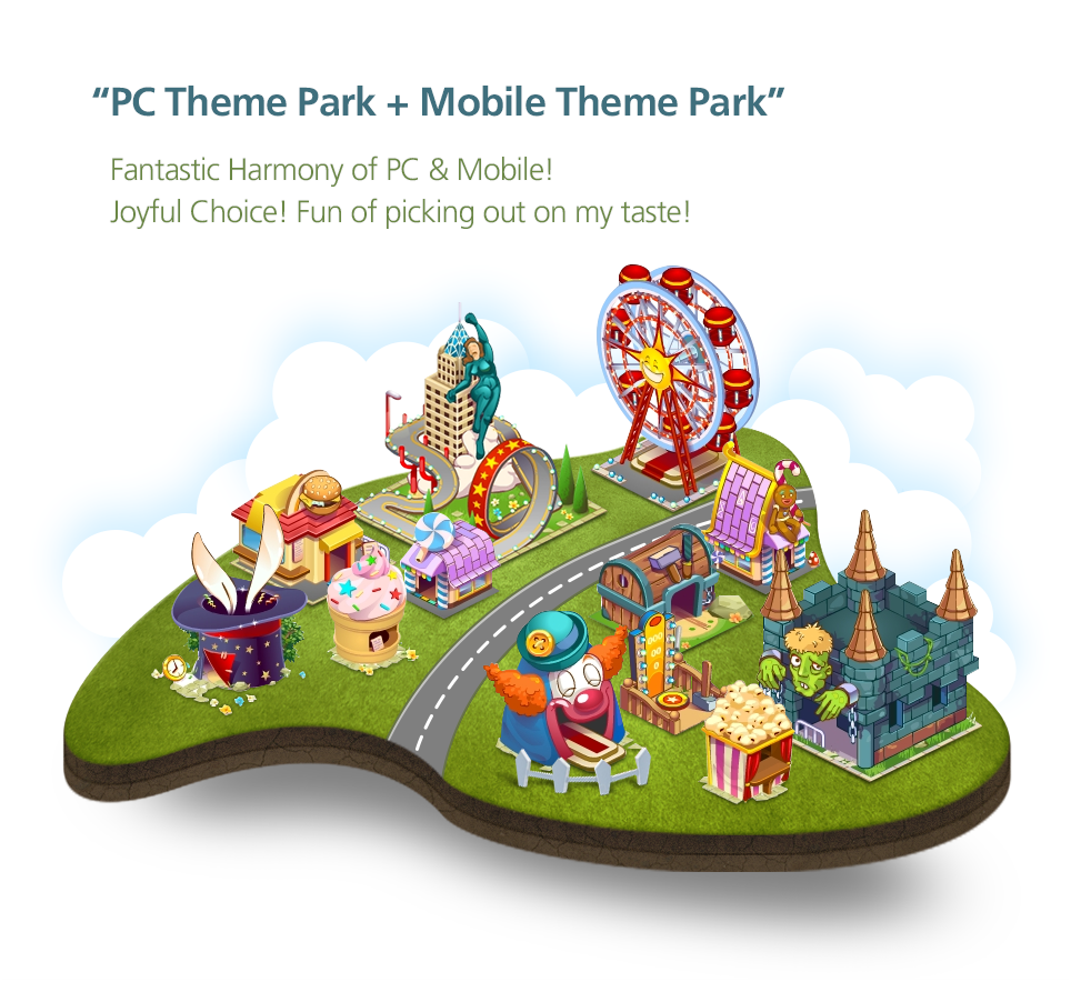 PC Theme Park + Mobile Theme Park - Fantastic Harmony of PC & Mobile! Joyful Choice! Fun of picking out on my taste!
